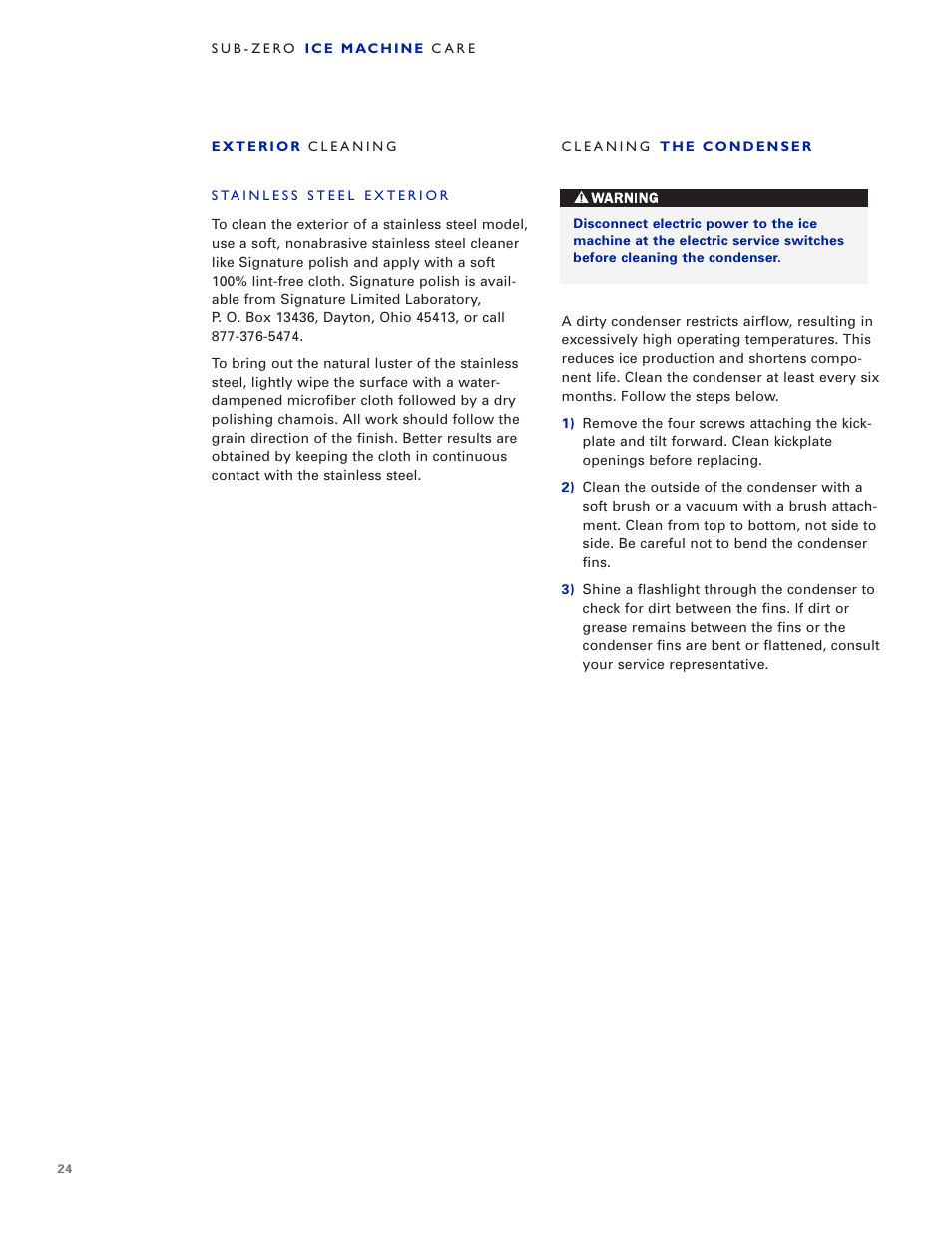Sub-Zero UC-15IO User Manual | Page 24 / 32