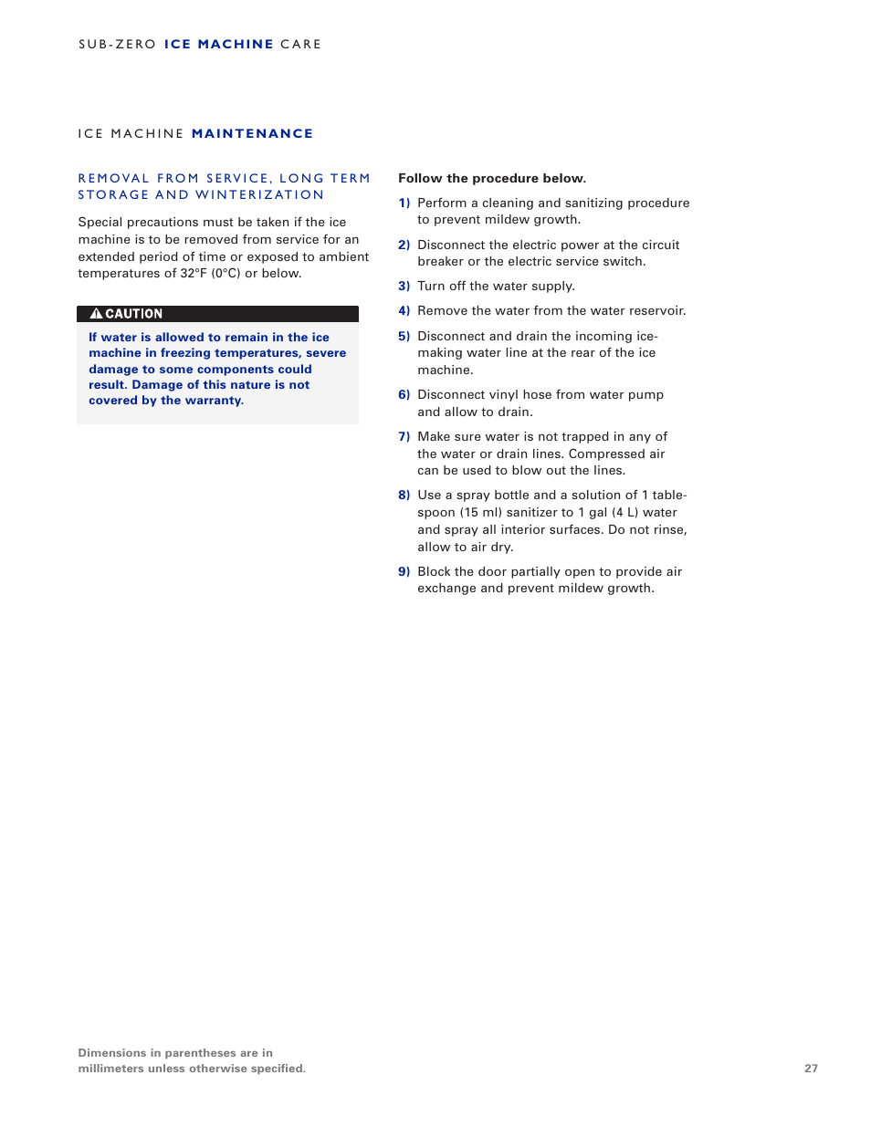Sub-Zero UC-15IO User Manual | Page 27 / 32