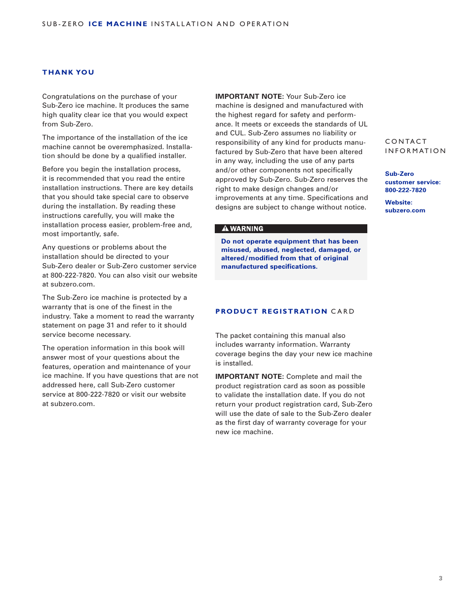 Sub-Zero UC-15IO User Manual | Page 3 / 32