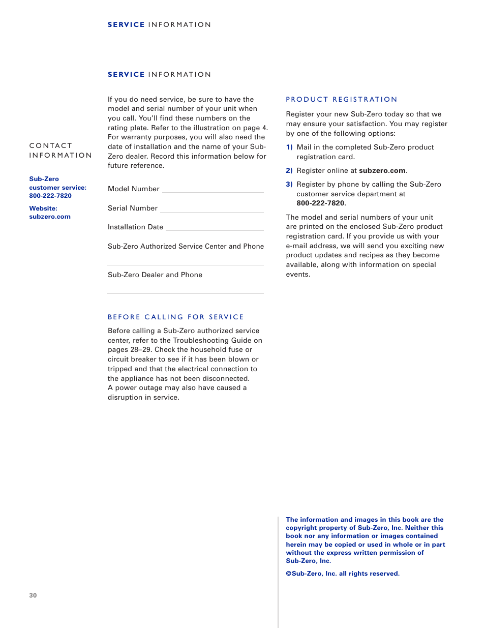 Sub-Zero UC-15IO User Manual | Page 30 / 32