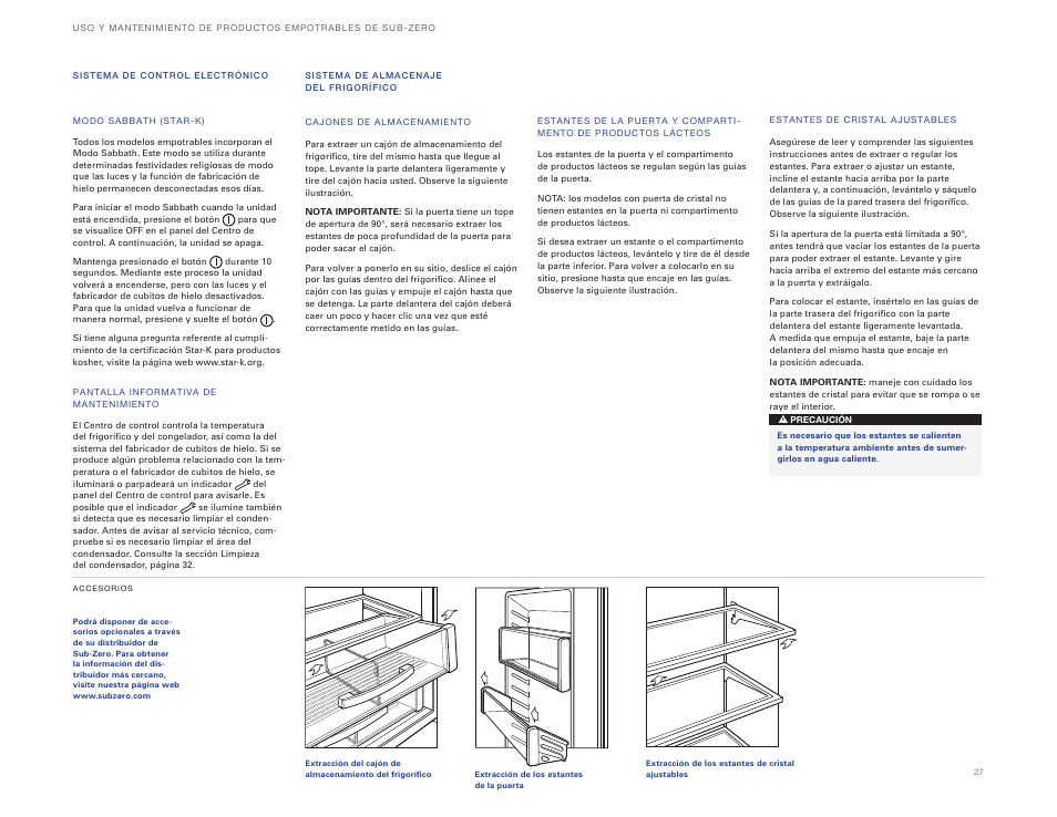 Sub-Zero ICBBI-36UG User Manual | Page 27 / 98