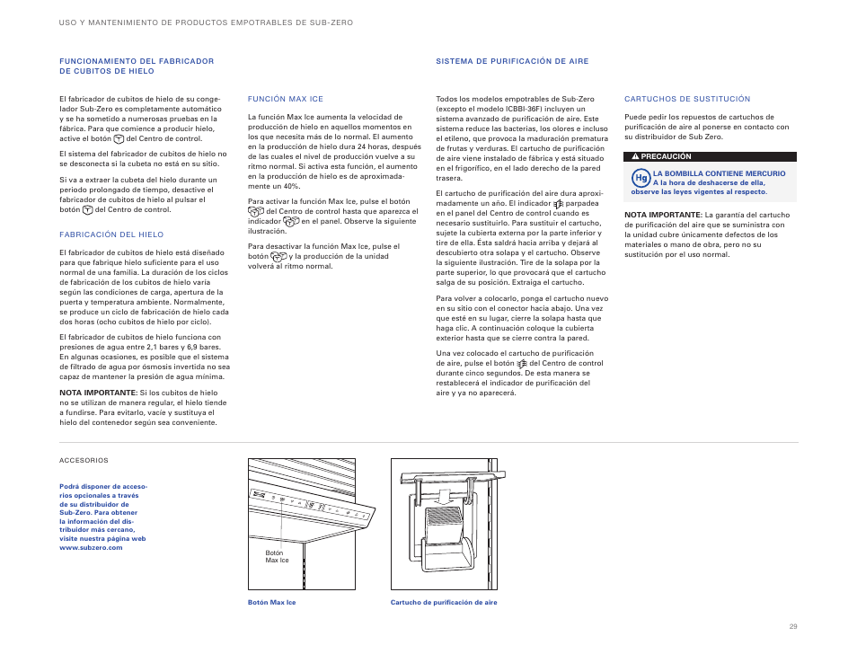 Sub-Zero ICBBI-36UG User Manual | Page 29 / 98