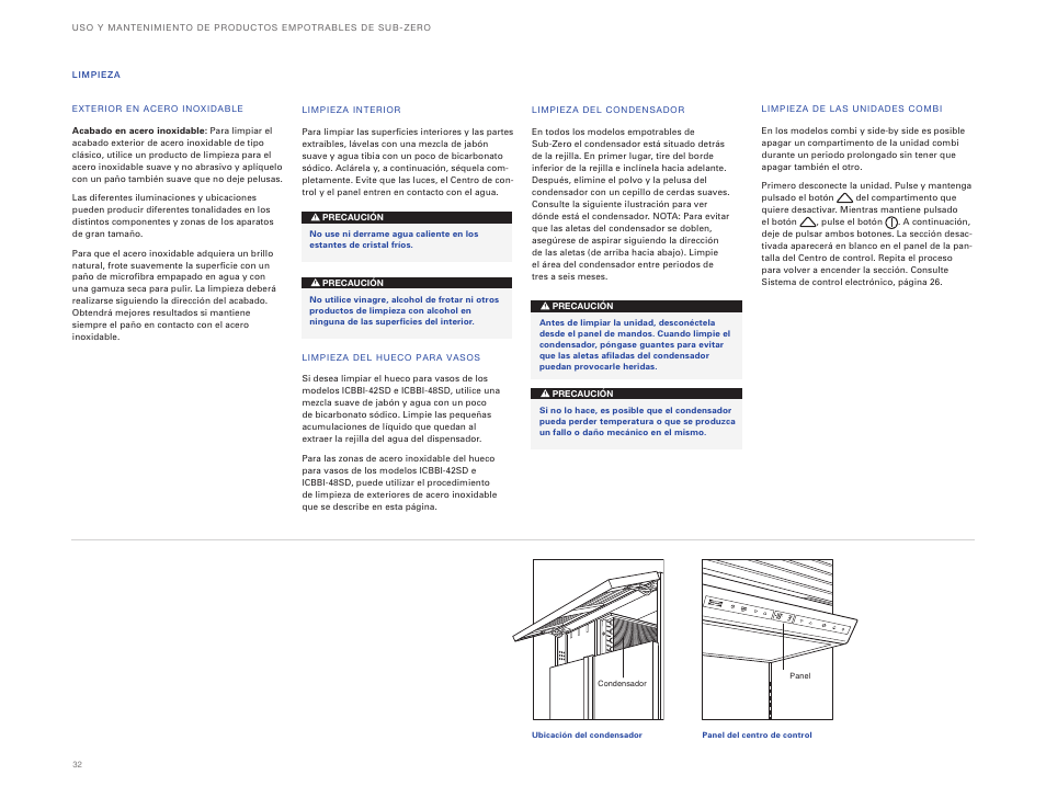 Sub-Zero ICBBI-36UG User Manual | Page 32 / 98