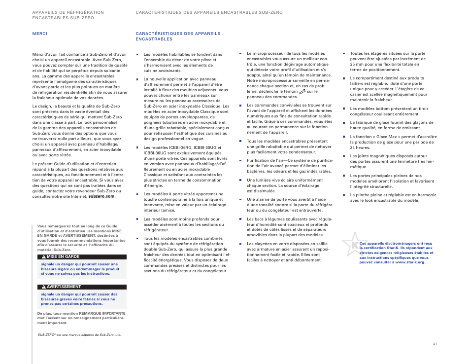Sub-Zero ICBBI-36UG User Manual | Page 41 / 98