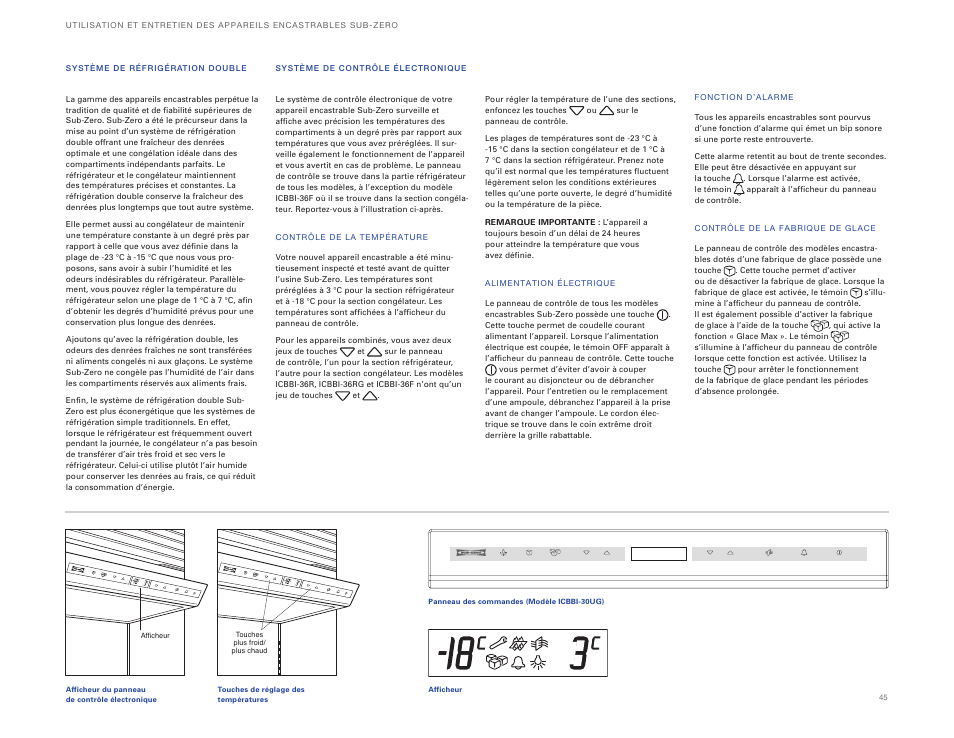 Sub-Zero ICBBI-36UG User Manual | Page 45 / 98