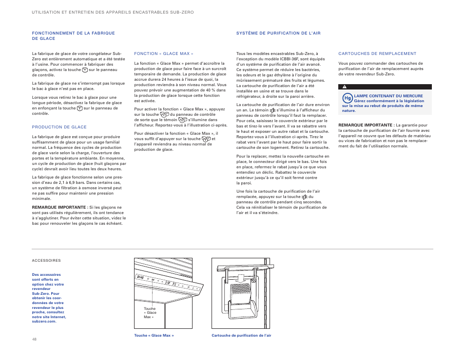 Sub-Zero ICBBI-36UG User Manual | Page 48 / 98