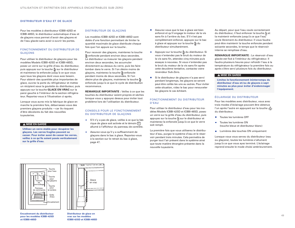Sub-Zero ICBBI-36UG User Manual | Page 49 / 98
