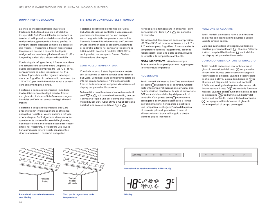 Sub-Zero ICBBI-36UG User Manual | Page 64 / 98