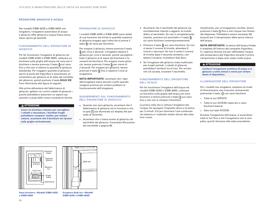 Sub-Zero ICBBI-36UG User Manual | Page 68 / 98