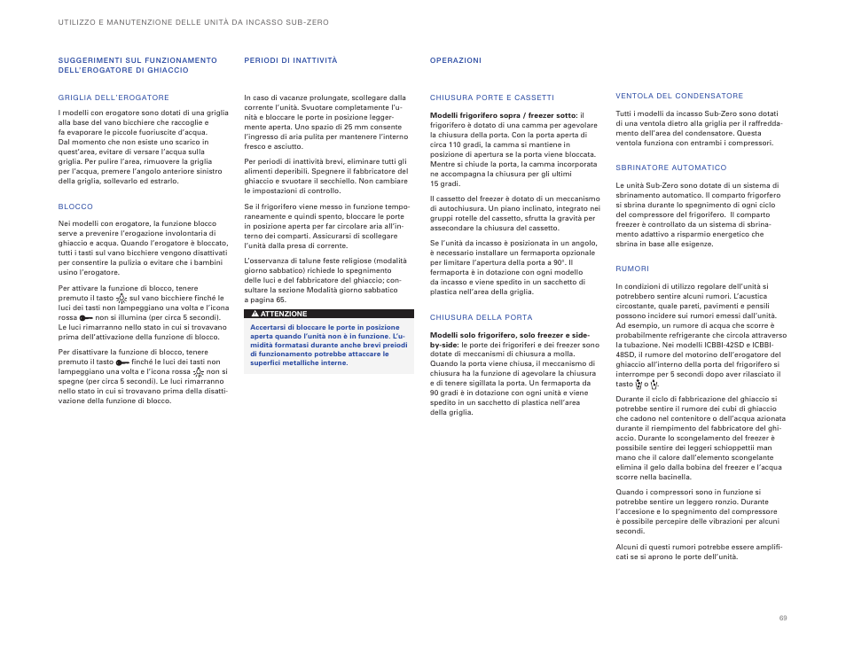 Sub-Zero ICBBI-36UG User Manual | Page 69 / 98