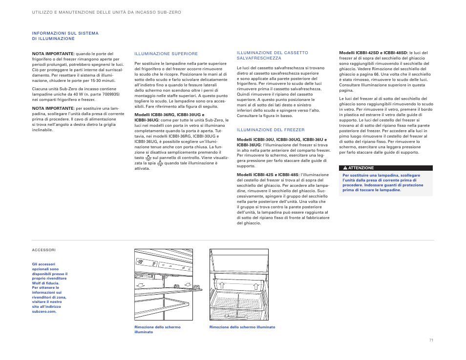 Sub-Zero ICBBI-36UG User Manual | Page 71 / 98