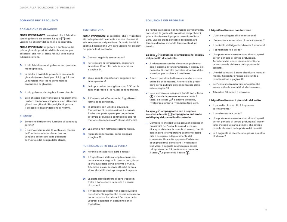 Sub-Zero ICBBI-36UG User Manual | Page 77 / 98