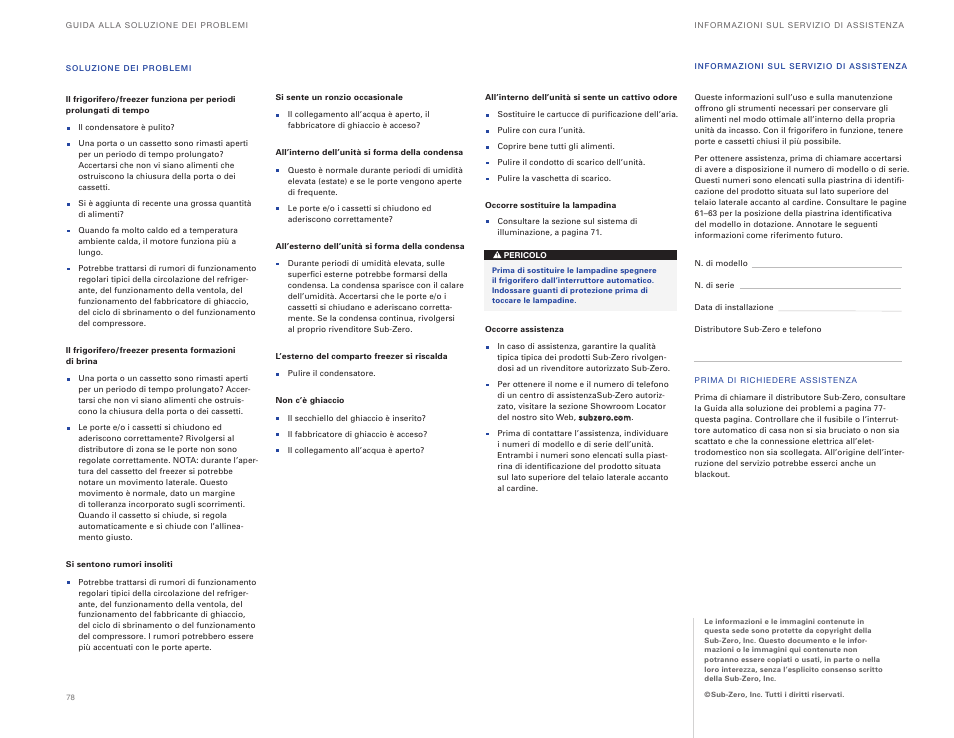 Sub-Zero ICBBI-36UG User Manual | Page 78 / 98