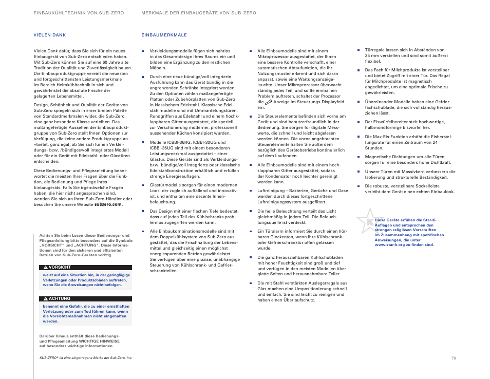 Sub-Zero ICBBI-36UG User Manual | Page 79 / 98