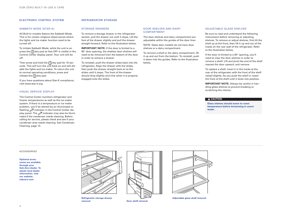 Sub-Zero ICBBI-36UG User Manual | Page 8 / 98
