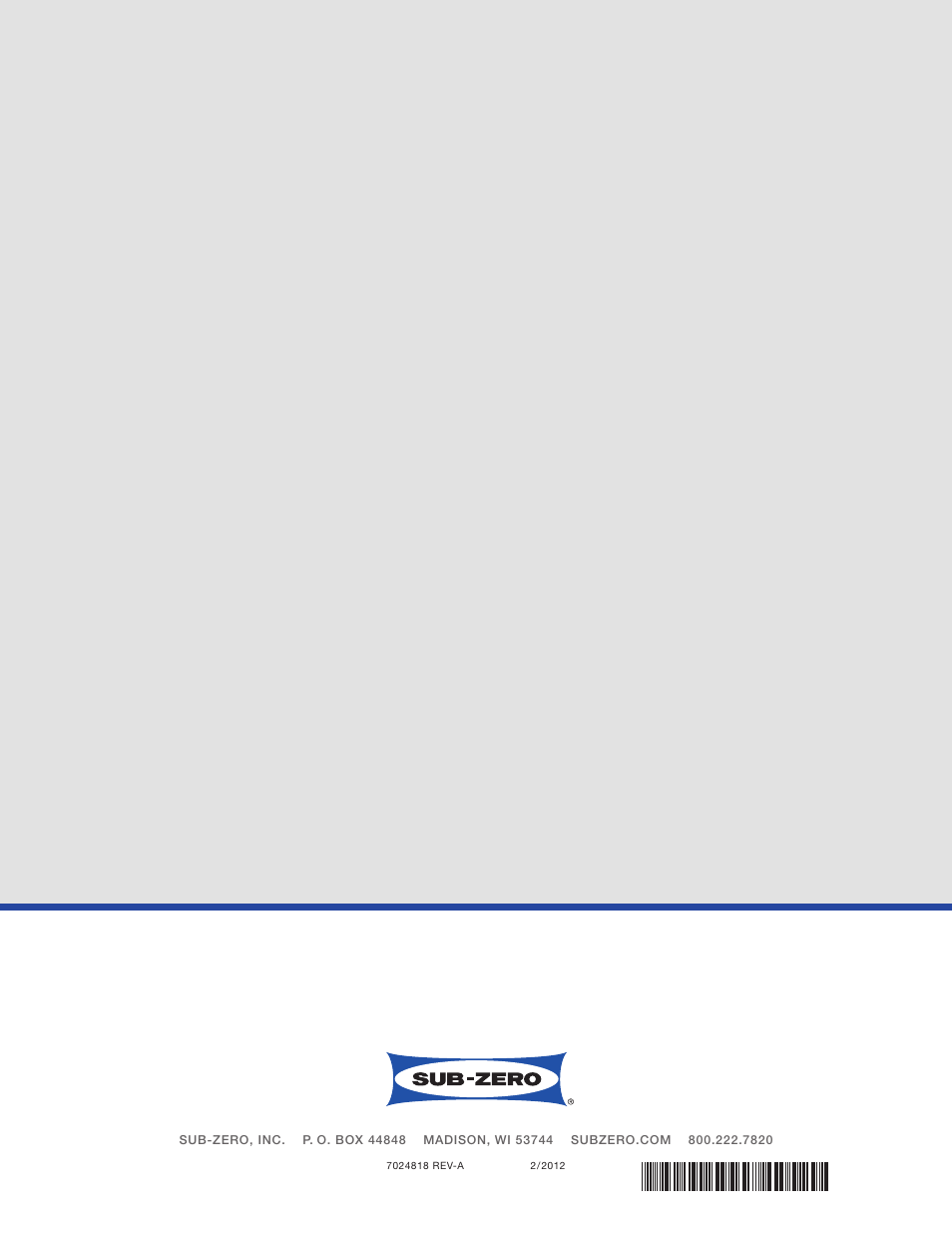 Sub-Zero UC15IO User Manual | Page 16 / 16