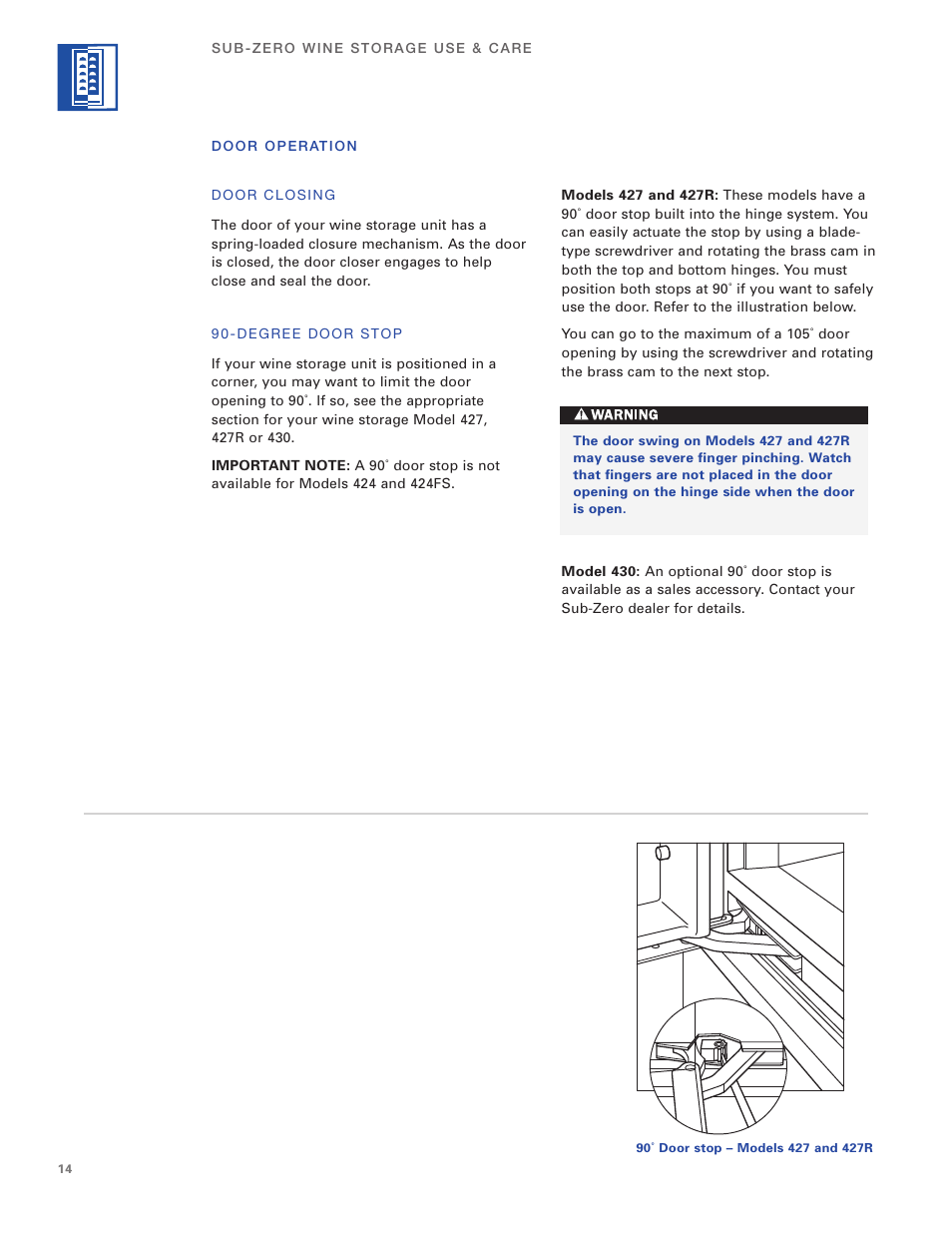Sub-Zero 400 Series User Manual | Page 14 / 24