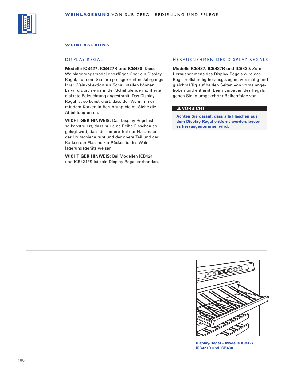 Sub-Zero WINE STORAGE User Manual | Page 100 / 112