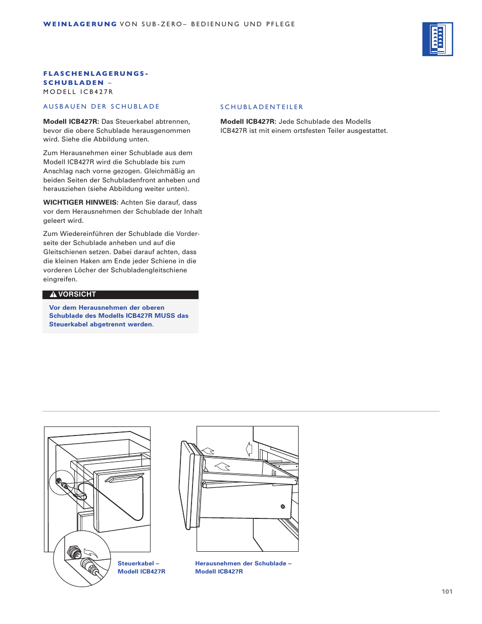 Sub-Zero WINE STORAGE User Manual | Page 101 / 112