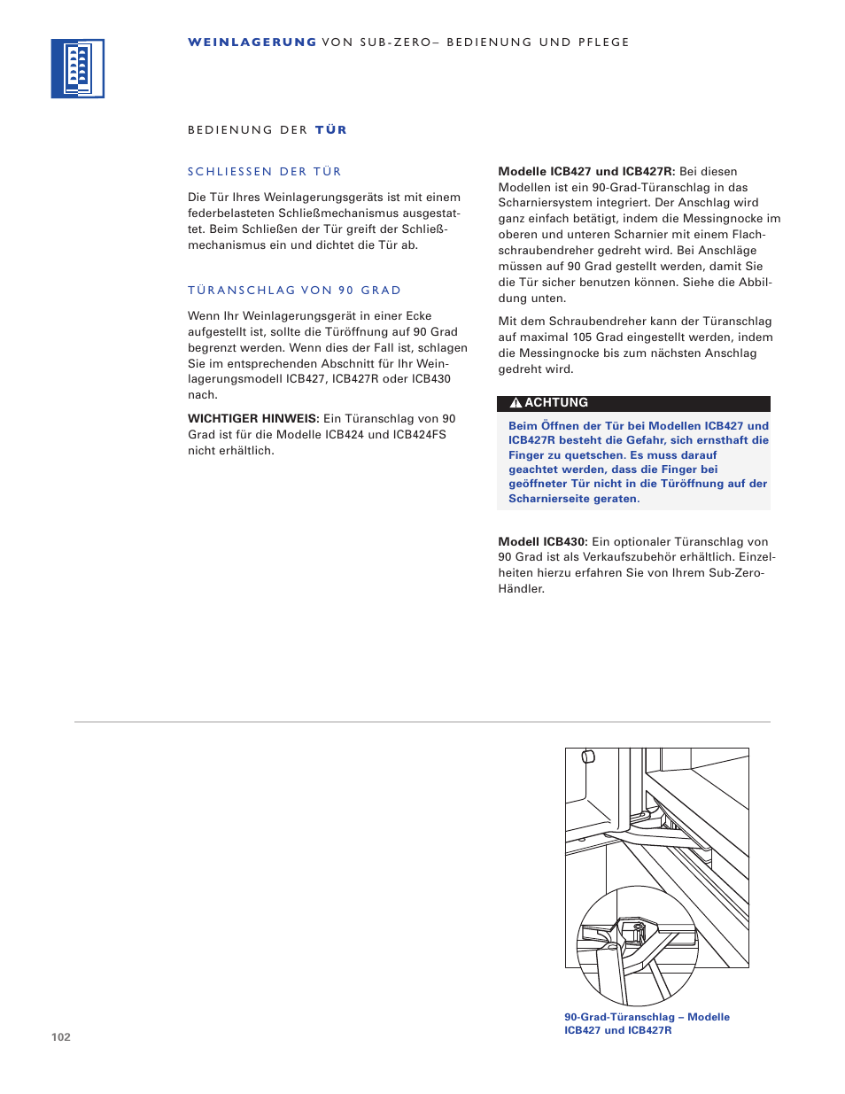 Sub-Zero WINE STORAGE User Manual | Page 102 / 112