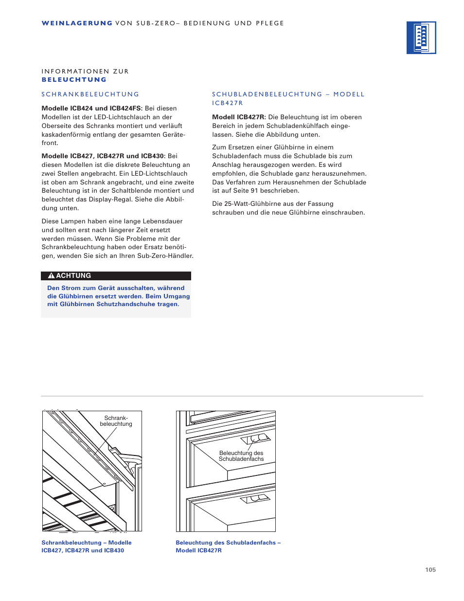 Sub-Zero WINE STORAGE User Manual | Page 105 / 112