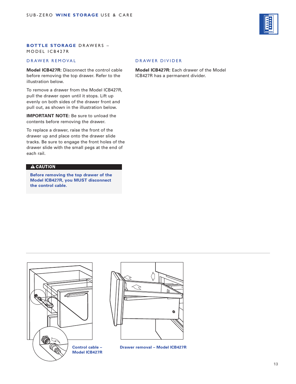 Sub-Zero WINE STORAGE User Manual | Page 13 / 112