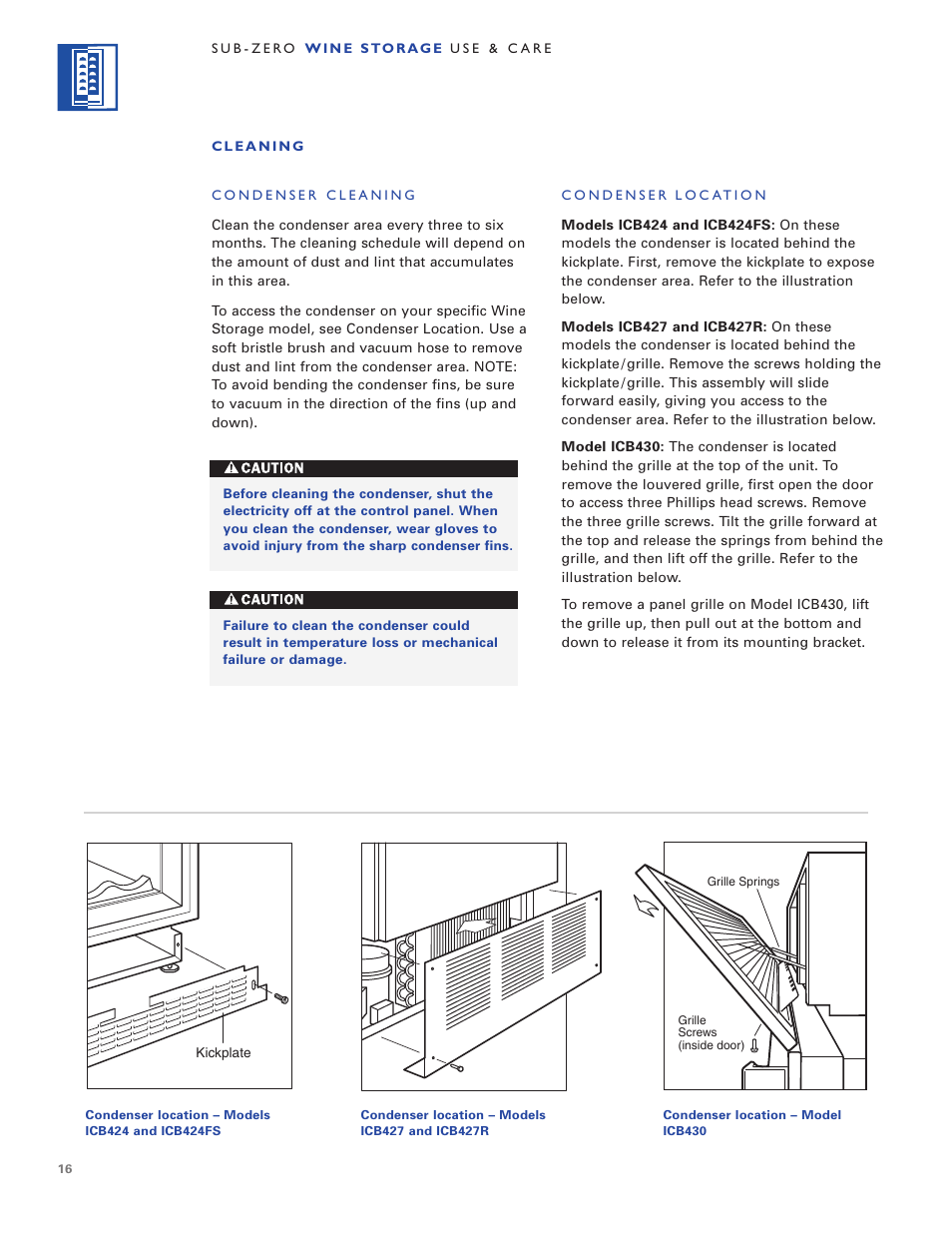 Sub-Zero WINE STORAGE User Manual | Page 16 / 112