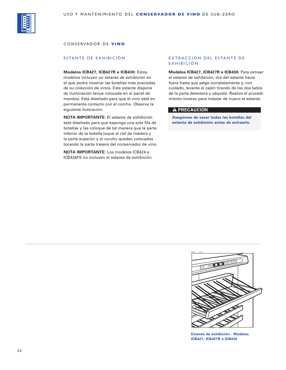 Sub-Zero WINE STORAGE User Manual | Page 34 / 112
