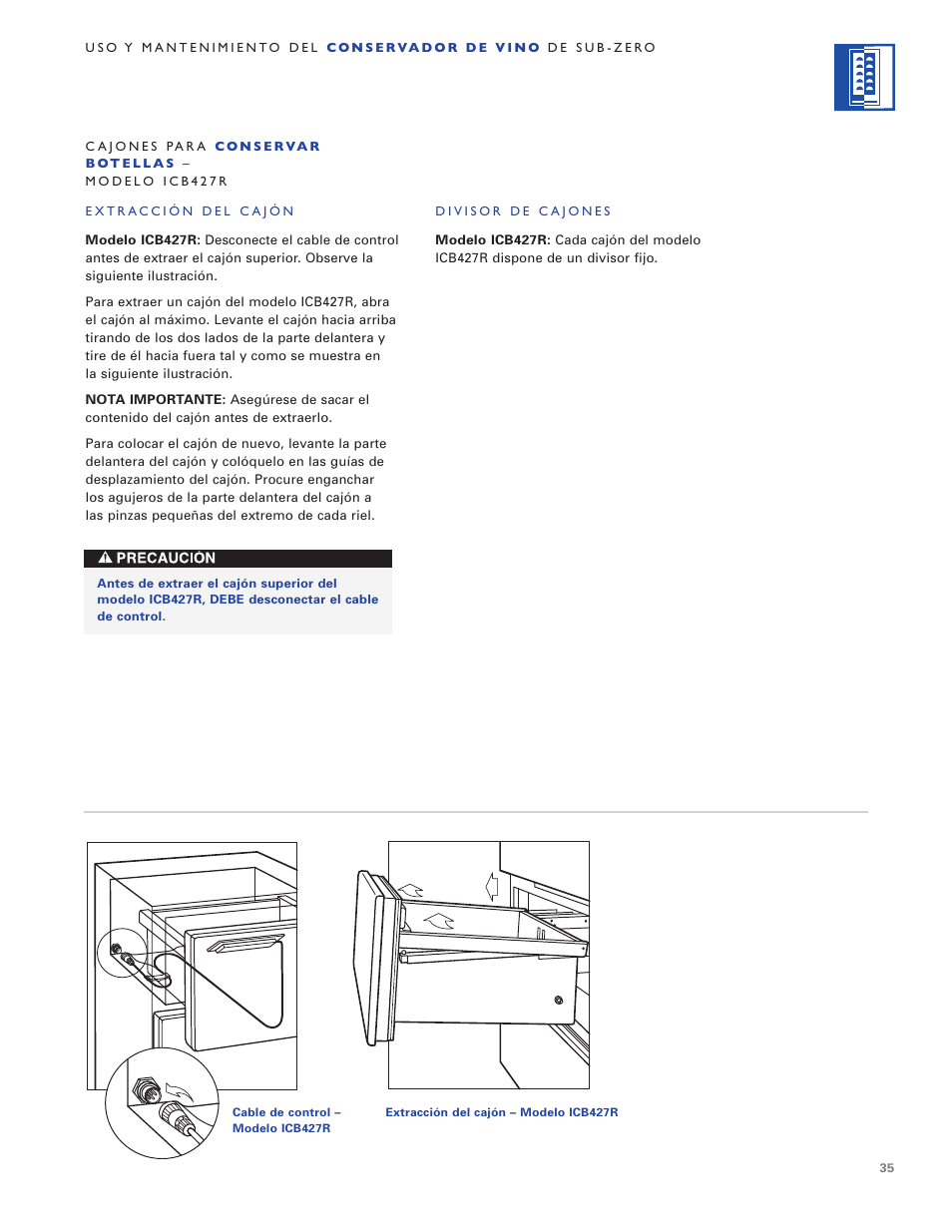 Sub-Zero WINE STORAGE User Manual | Page 35 / 112