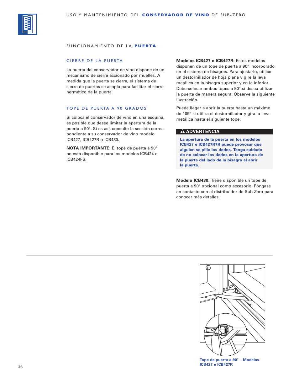 Sub-Zero WINE STORAGE User Manual | Page 36 / 112
