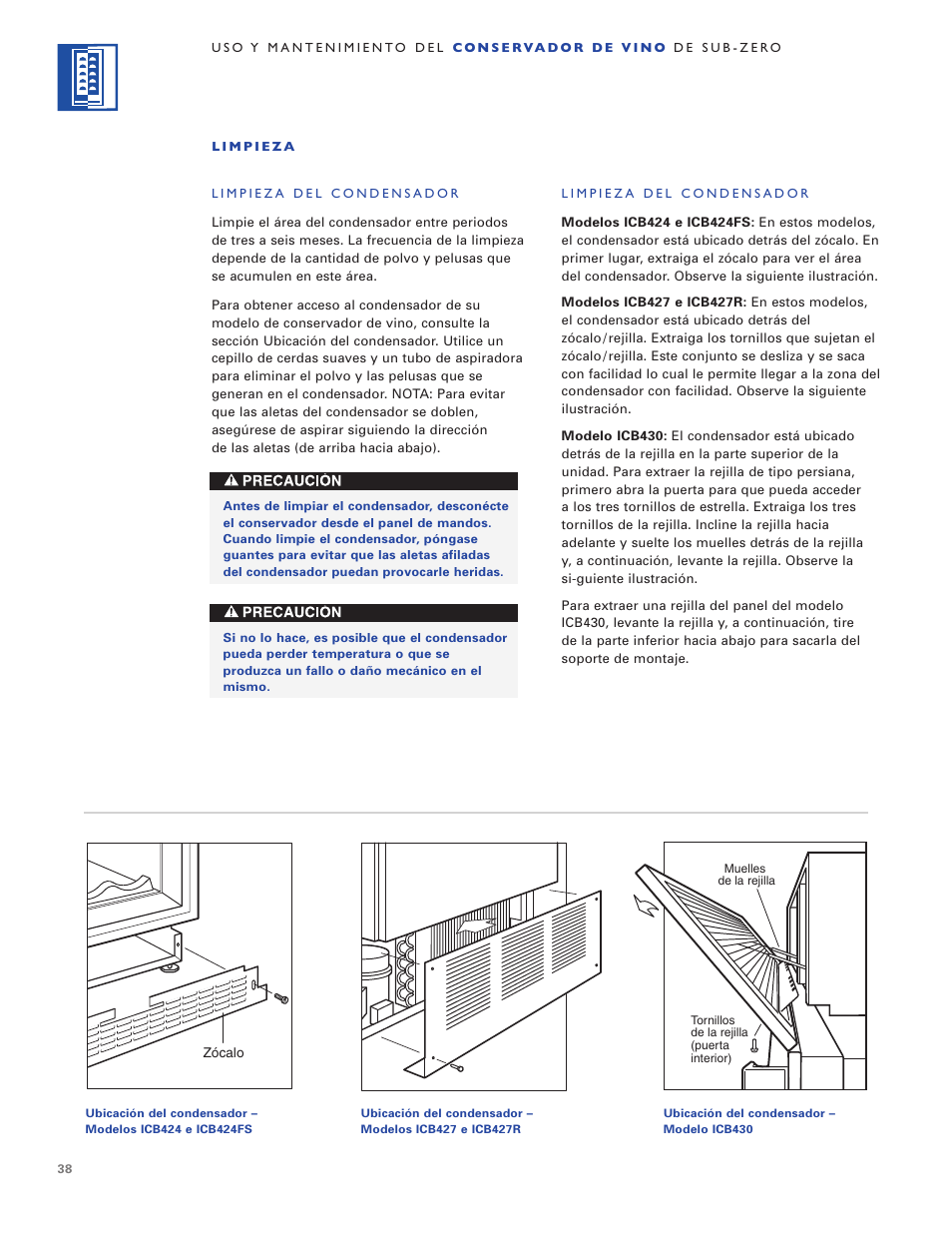 Sub-Zero WINE STORAGE User Manual | Page 38 / 112