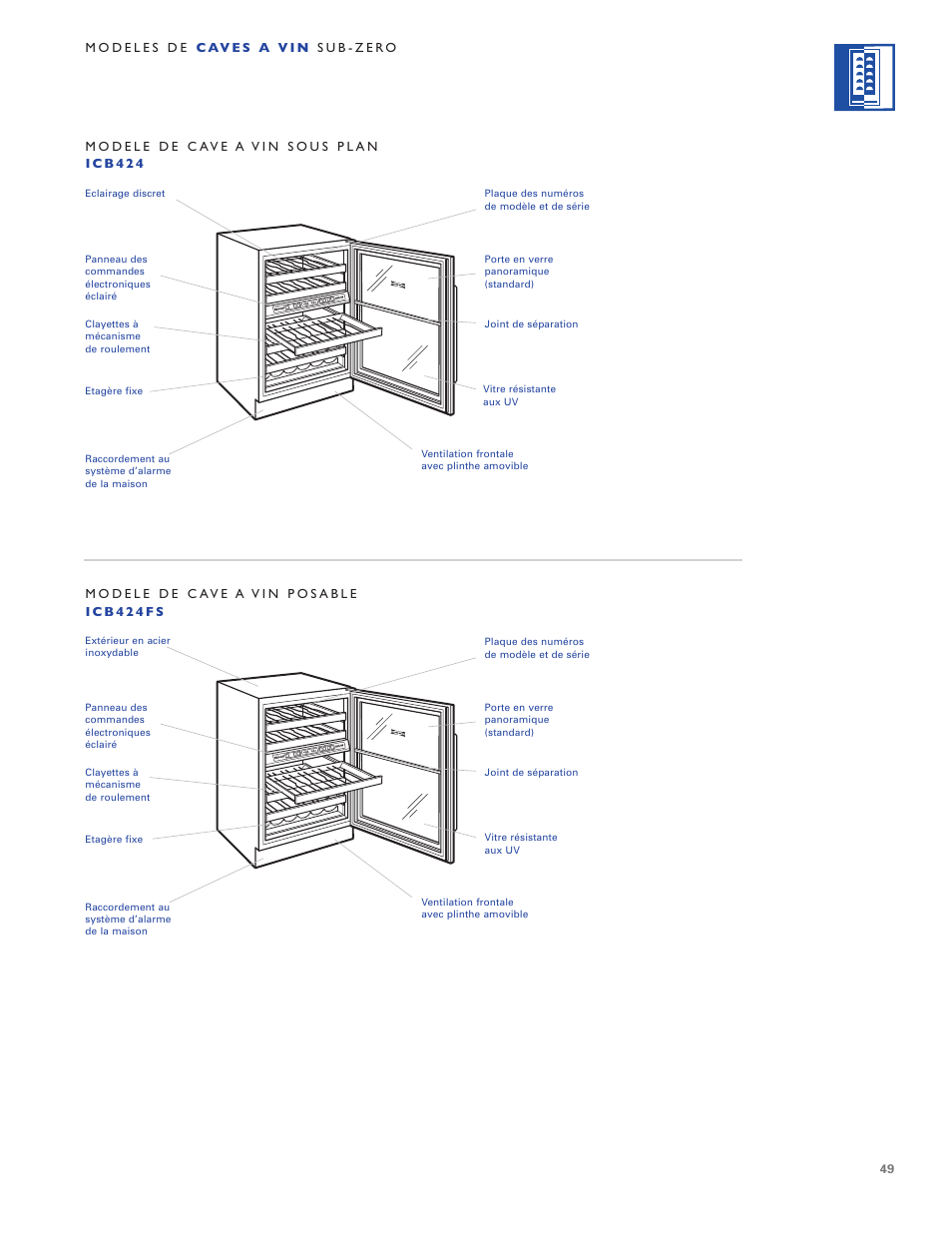 Sub-Zero WINE STORAGE User Manual | Page 49 / 112