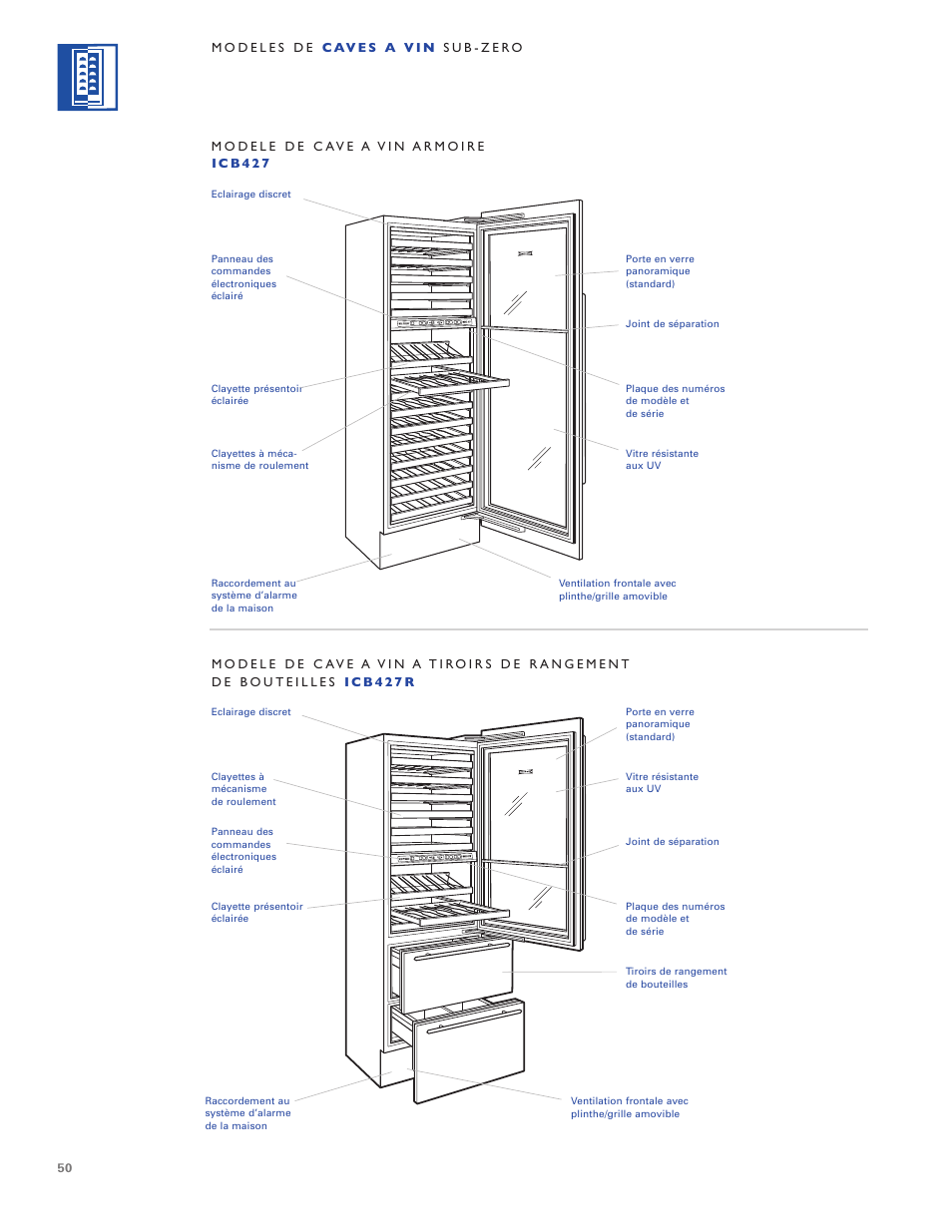 Sub-Zero WINE STORAGE User Manual | Page 50 / 112