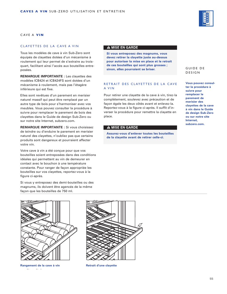 Sub-Zero WINE STORAGE User Manual | Page 55 / 112