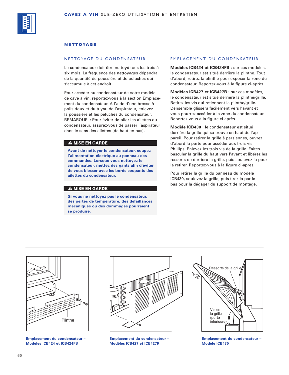 Sub-Zero WINE STORAGE User Manual | Page 60 / 112