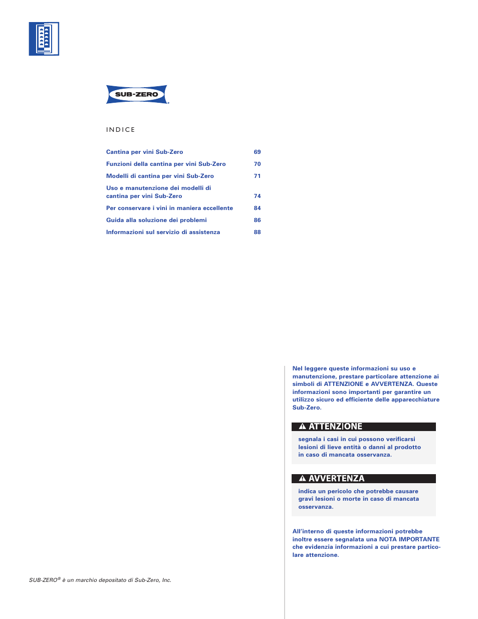 Sub-Zero WINE STORAGE User Manual | Page 68 / 112
