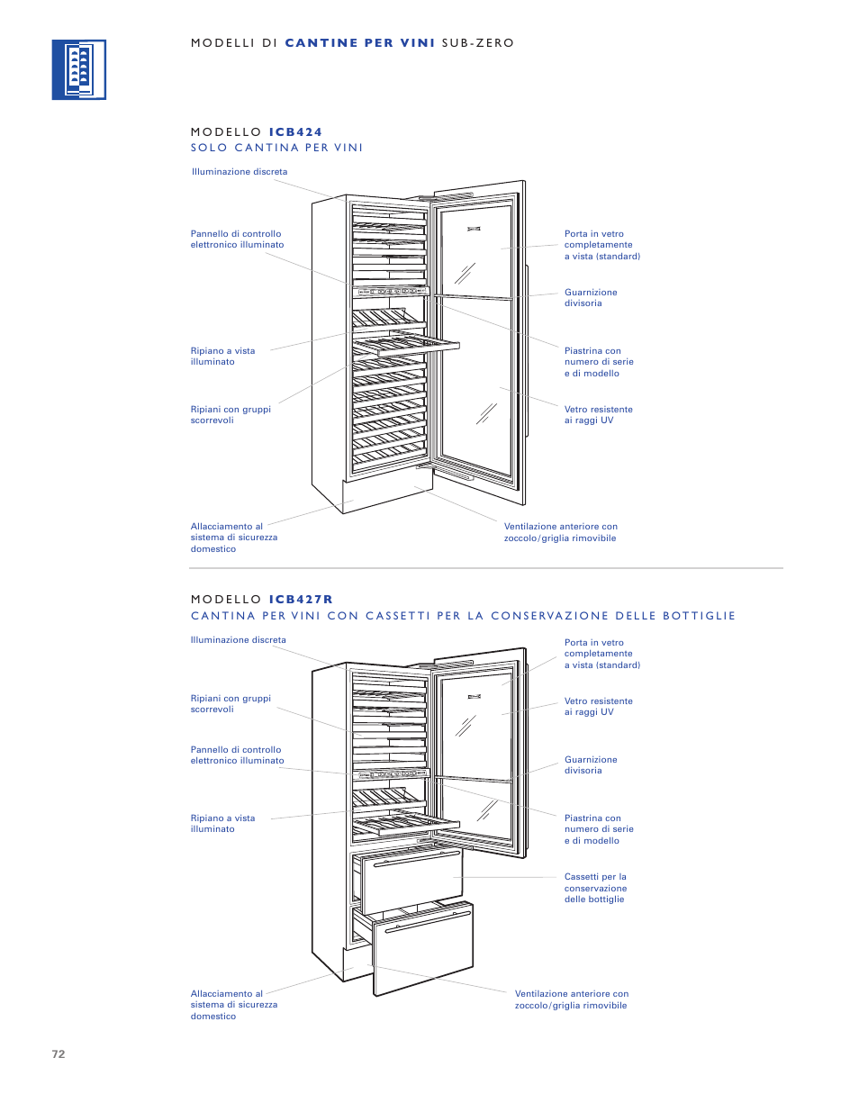 Sub-Zero WINE STORAGE User Manual | Page 72 / 112