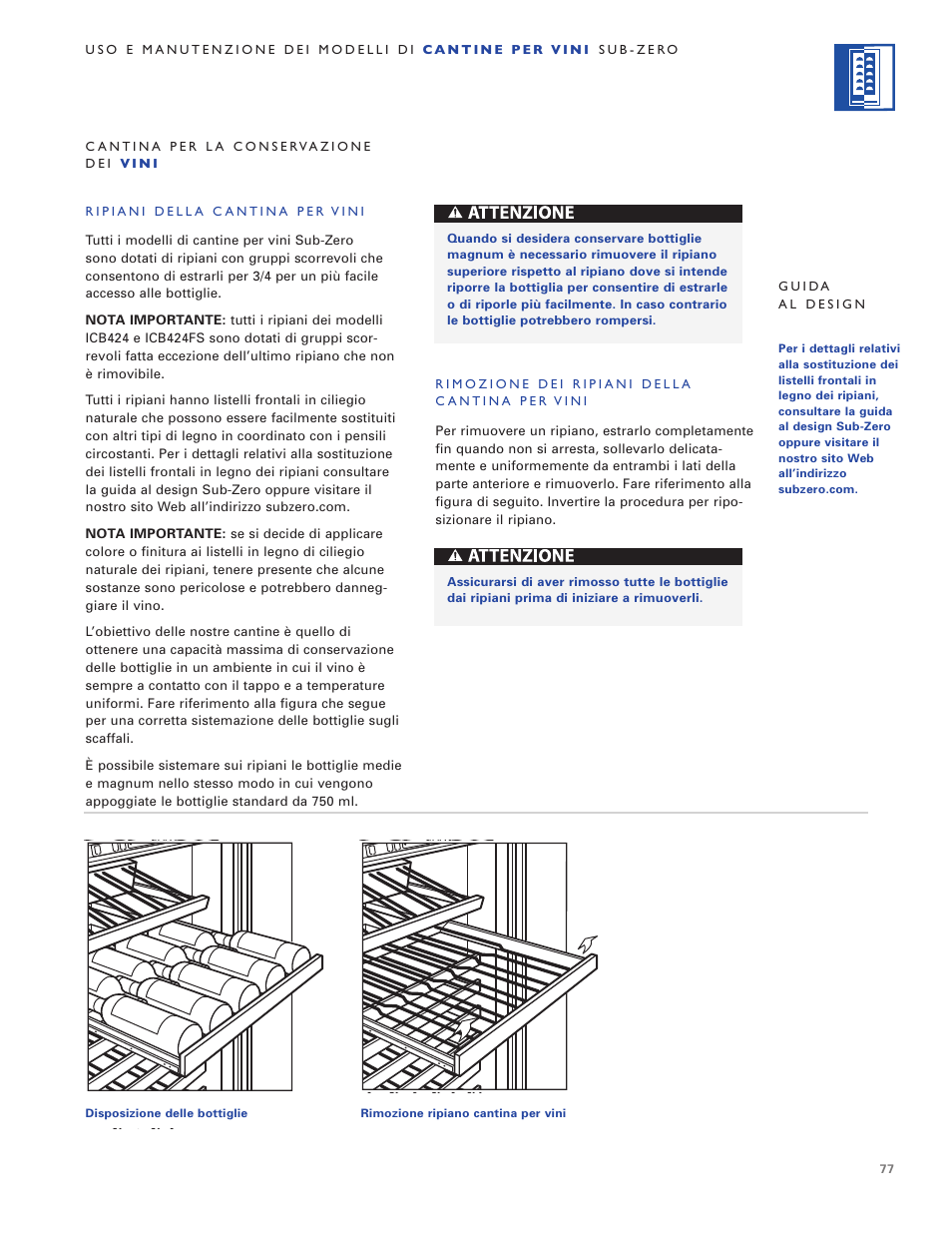 Sub-Zero WINE STORAGE User Manual | Page 77 / 112