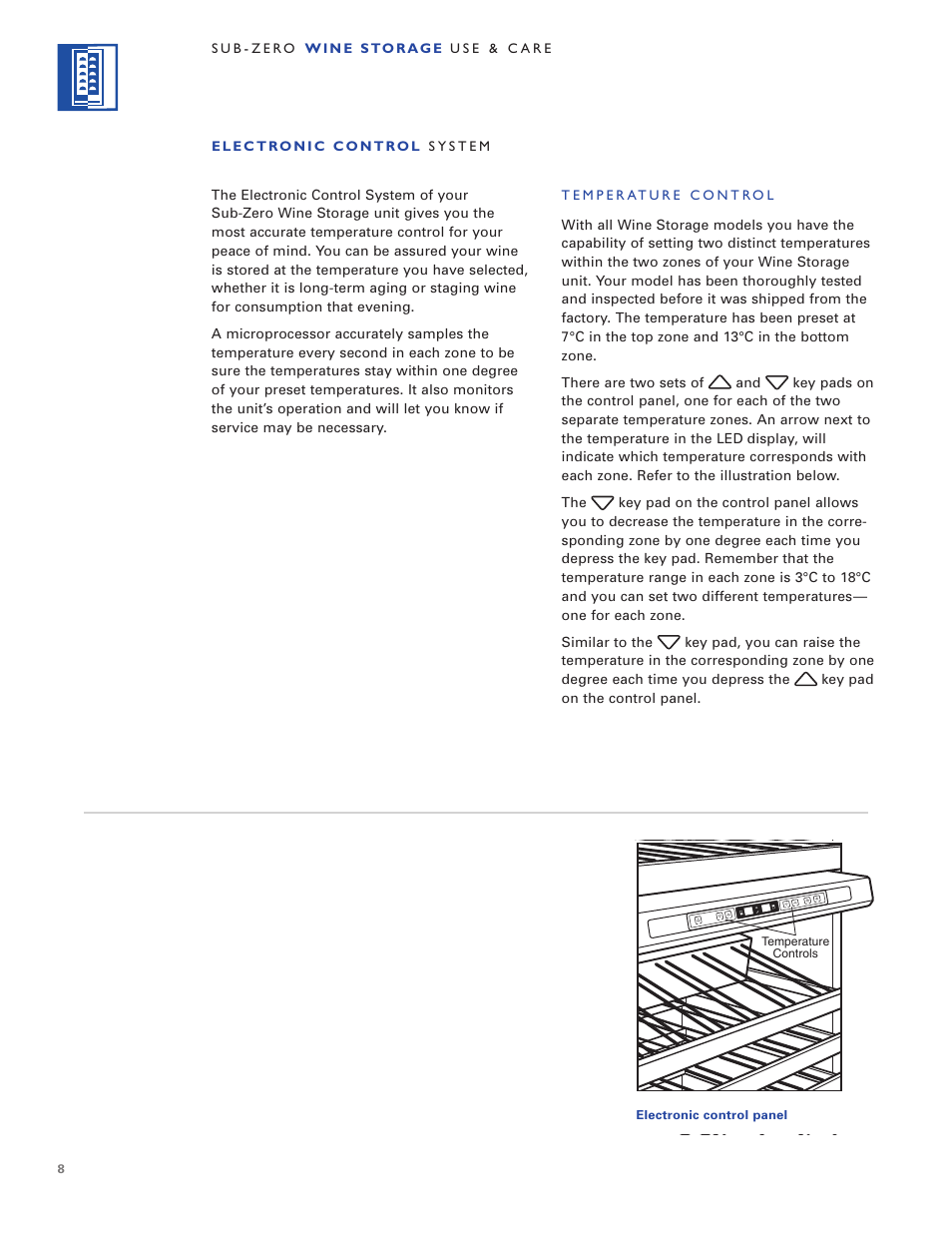 Sub-Zero WINE STORAGE User Manual | Page 8 / 112