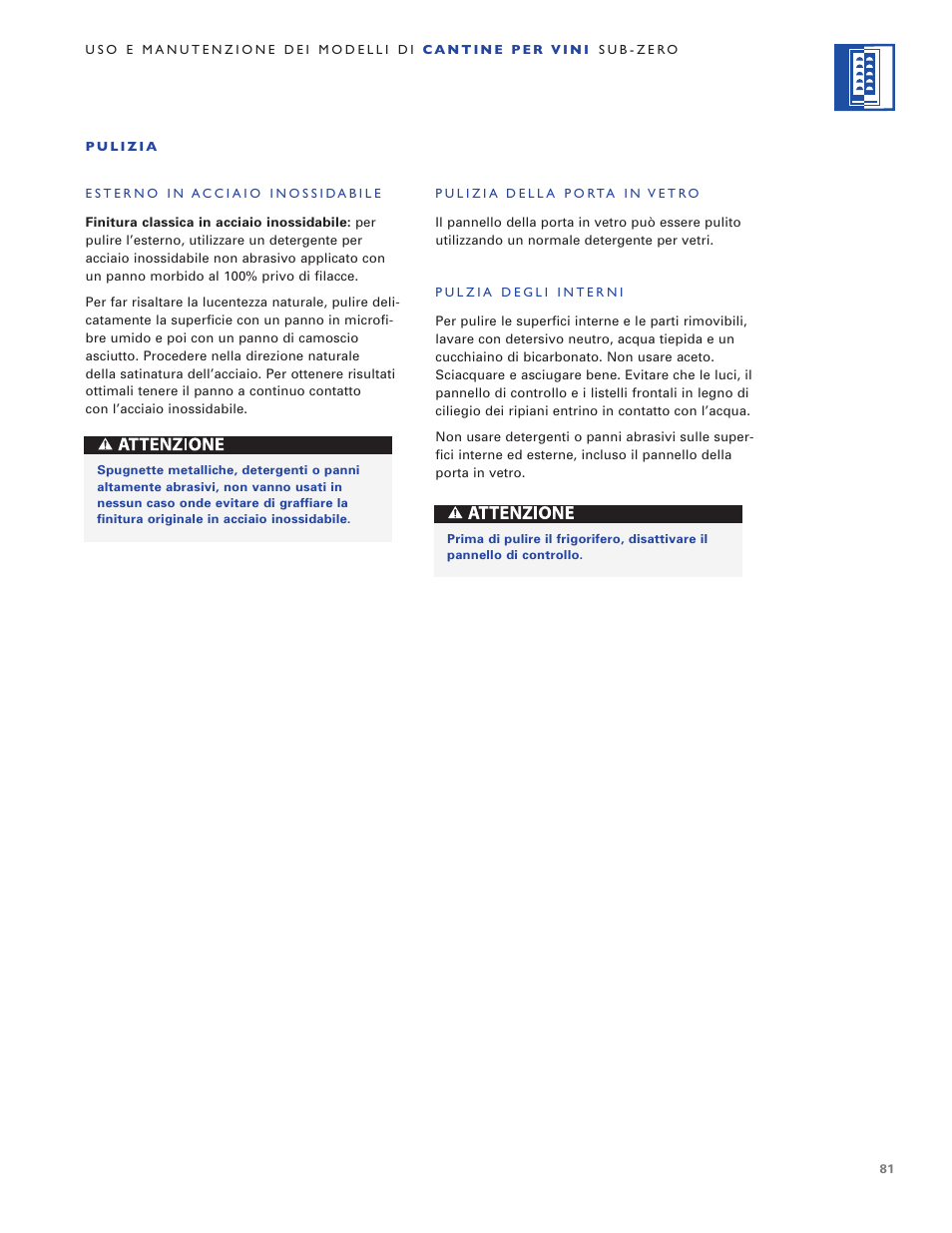 Sub-Zero WINE STORAGE User Manual | Page 81 / 112