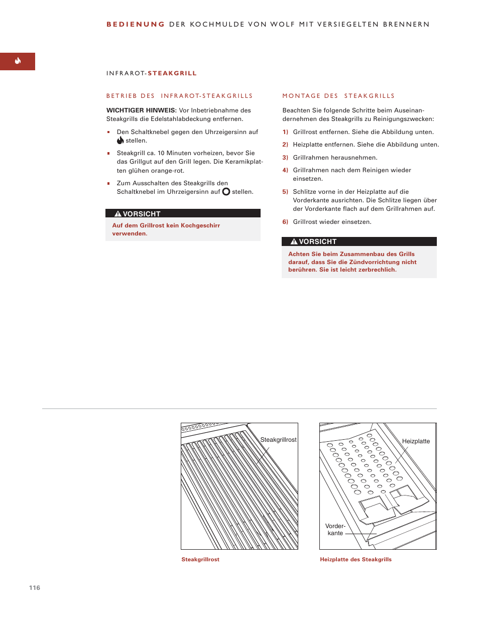 Sub-Zero Sealed Burner RangeTop User Manual | Page 116 / 130