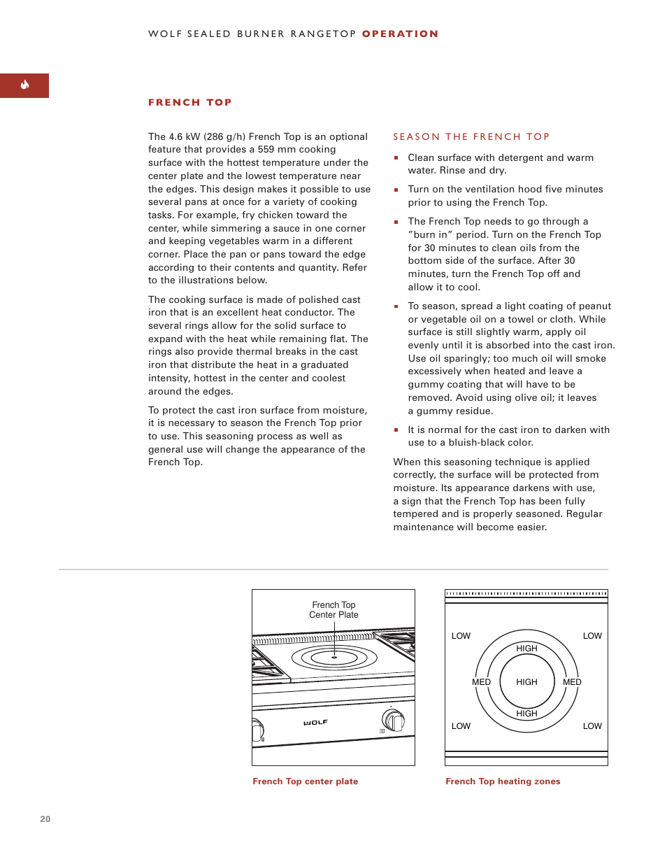 Sub-Zero Sealed Burner RangeTop User Manual | Page 20 / 130