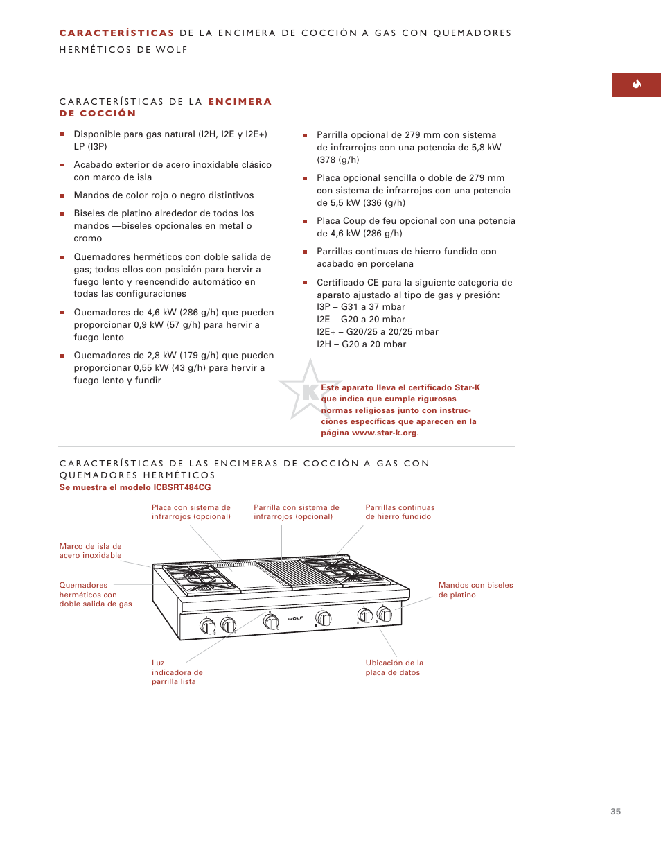 Sub-Zero Sealed Burner RangeTop User Manual | Page 35 / 130