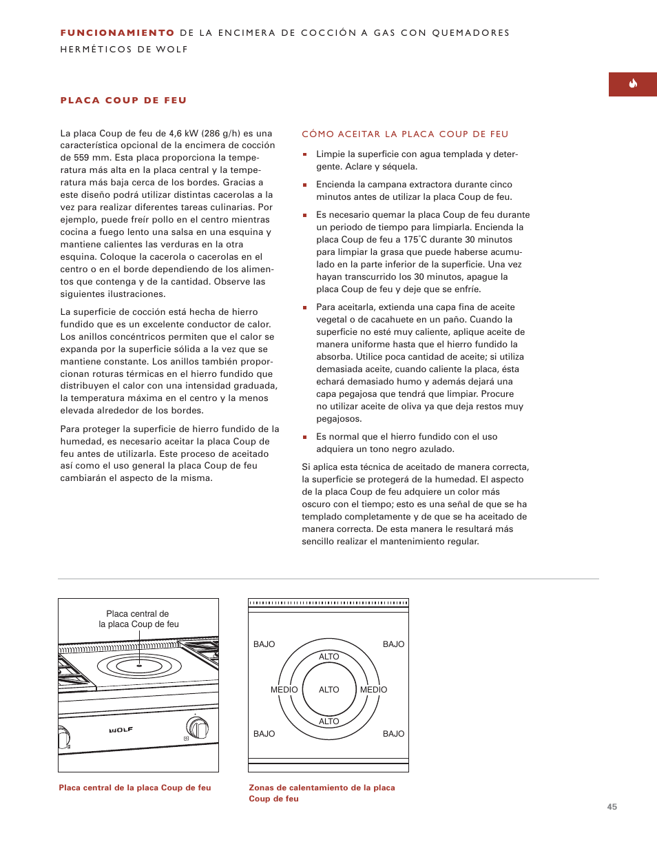 Sub-Zero Sealed Burner RangeTop User Manual | Page 45 / 130