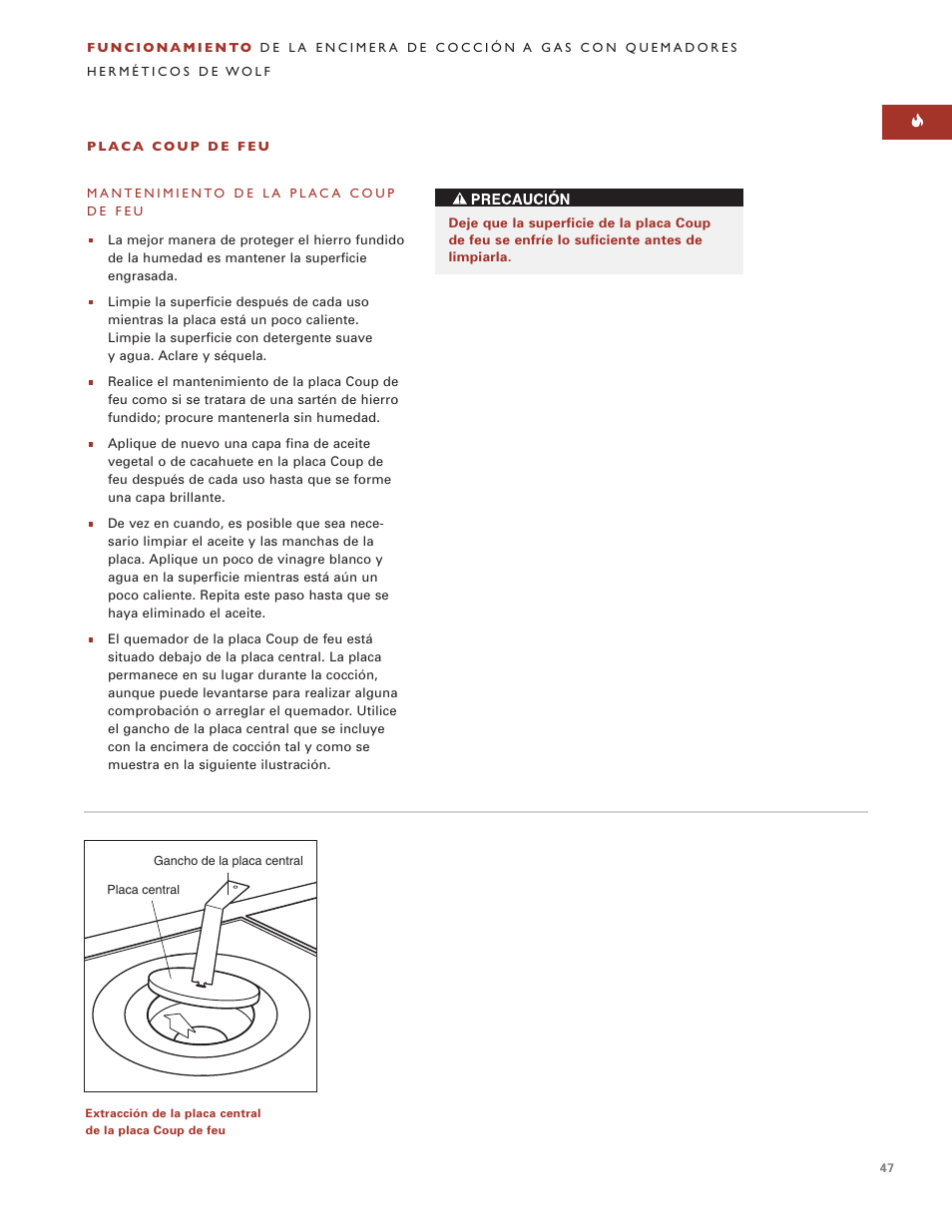 Sub-Zero Sealed Burner RangeTop User Manual | Page 47 / 130