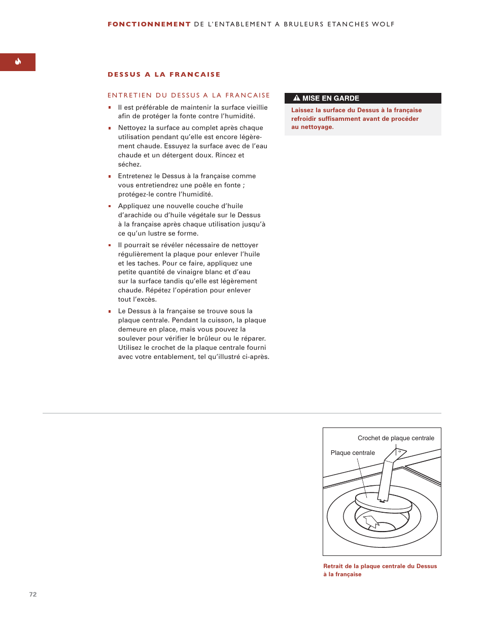 Sub-Zero Sealed Burner RangeTop User Manual | Page 72 / 130