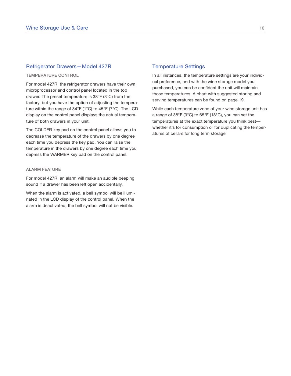 Sub-Zero Sub-Zero EN User Manual | Page 10 / 24