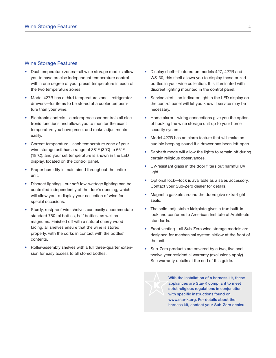 Sub-Zero Sub-Zero EN User Manual | Page 4 / 24