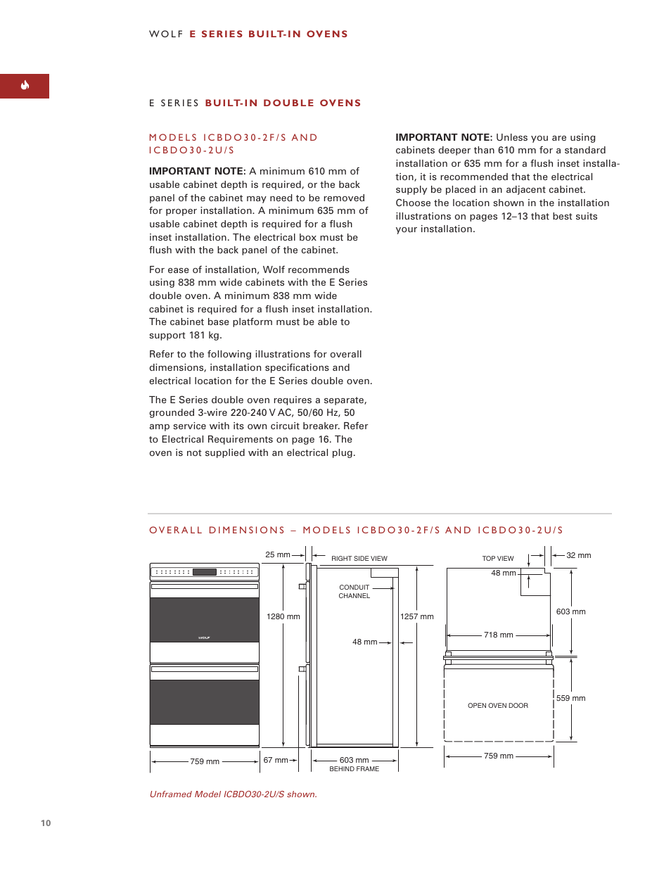 Sub-Zero e Series User Manual | Page 10 / 94