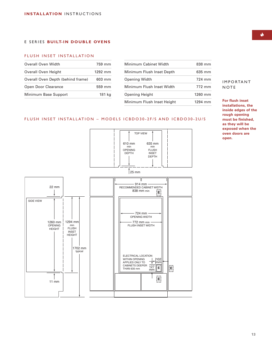 Sub-Zero e Series User Manual | Page 13 / 94